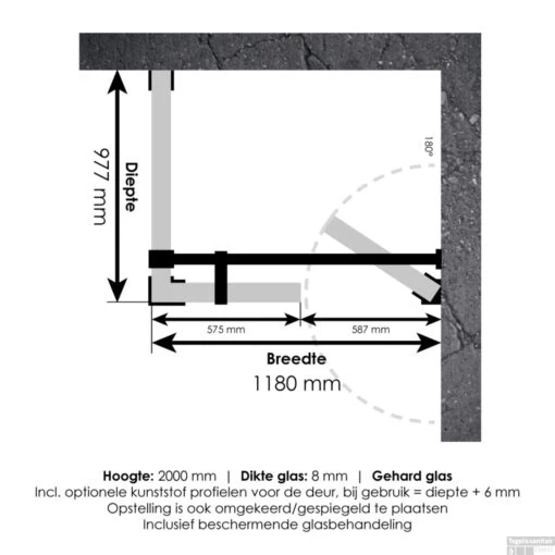 Douchecabine Compleet Just Creating Profielloos 3-Delig 100x120 Cm RVS -Badkamerbenodigdheden Winkel 4jc10