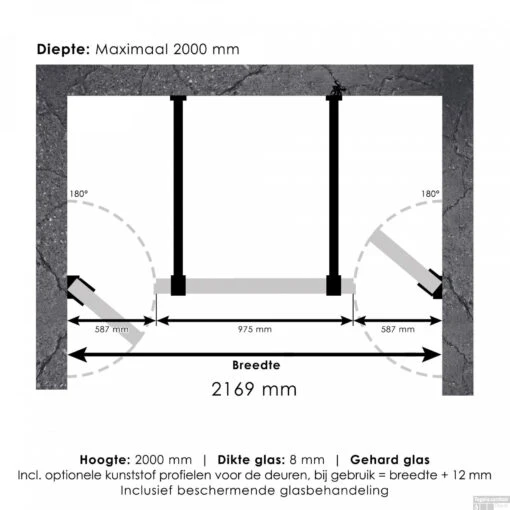 Niscabine XL Compleet Just Creating 220x200 Cm 60/100/60 Goud -Badkamerbenodigdheden Winkel 4jc17 60 100 60 t 3