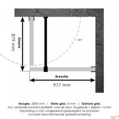 Douchecabine Compleet Just Creating 2-Delig Profielloos 100x90 Cm Mat Zwart -Badkamerbenodigdheden Winkel 4jc9 100x90 t