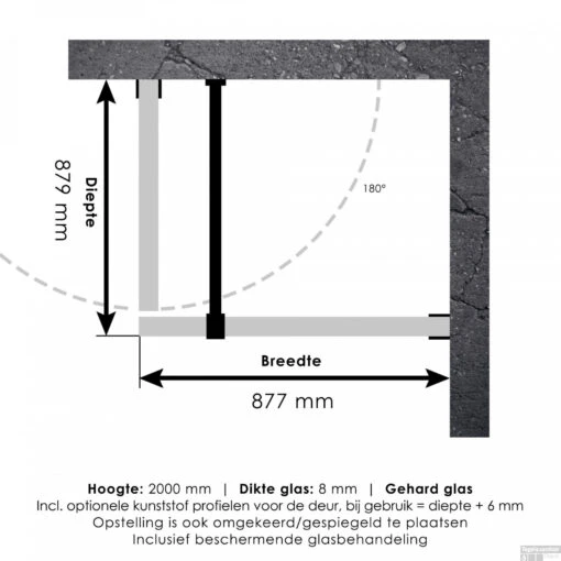 Douchecabine Compleet Just Creating 2-Delig Profielloos 90x90 Cm Koper -Badkamerbenodigdheden Winkel 4jc9