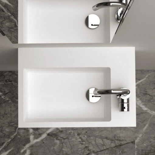 Fontein Clou Flush 2 36x24.5x9cm Keramiek Glans Wit (Met Kraangat Rechts) -Badkamerbenodigdheden Winkel flush 2 plus detail e