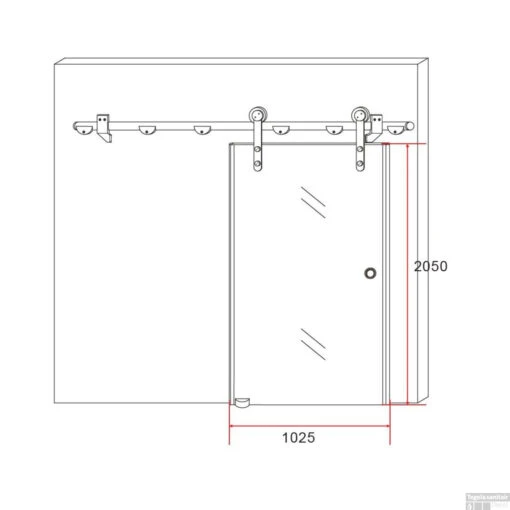 Schuifdeur Boss & Wessing Aloni 102x205 Cm Melkglas Chroom Profiel -Badkamerbenodigdheden Winkel schuifdeur boss wessing lusso 102x205 cm melkglas chroom profiel tech