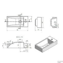 Fontein Sapho Small Rechthoekig 50x10x25 Cm Links Keramiek Wit -Badkamerbenodigdheden Winkel sm012 fontein sapho small rechthoekig 50x10x25 cm links keramiek wit 3