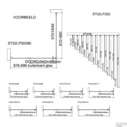 Douchecabine Van Rijn ST02 350 Zwart -Badkamerbenodigdheden Winkel st02lp350zw tech