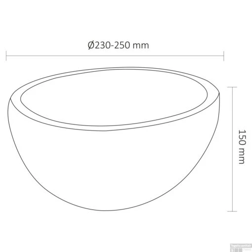 Waskom Differnz Riverstone Diameter 23-25cm Natuursteen Grijs -Badkamerbenodigdheden Winkel waskom differnz riverstone diameter 23 25cm natuursteen grijs tech